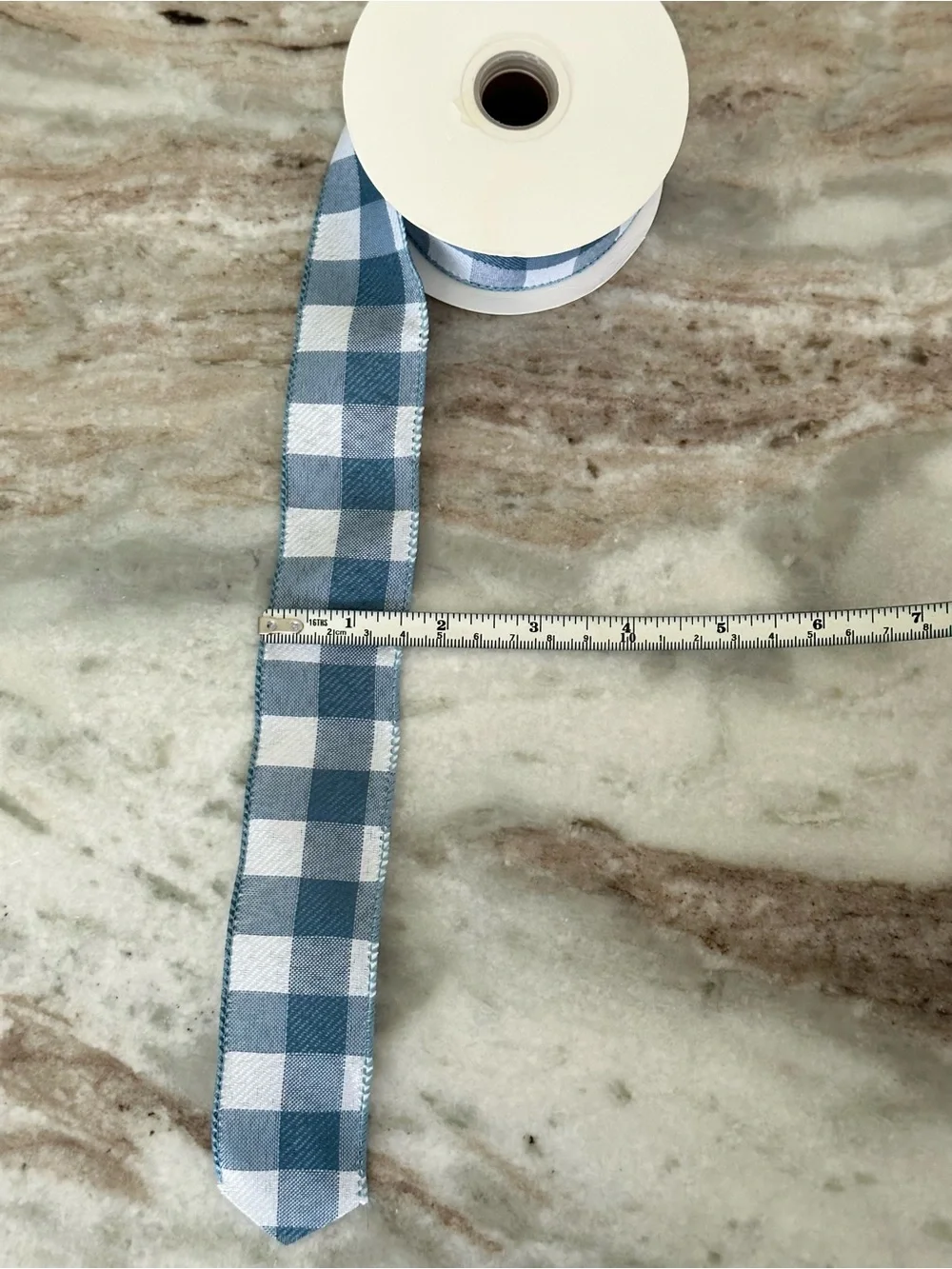 Navy, Blue Gingham & Red & White Stripe Decorative Ribbon Set- Gift Wrap Crafts